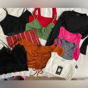 BUNDLE 10 crop tops size L FASHION TOPS BUNDLE